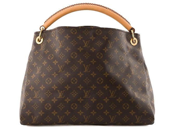 LOUIS VUITTON - Borsa tote Artsy MM Louis Vuitton in tela monogram coated Marrone - vista 3