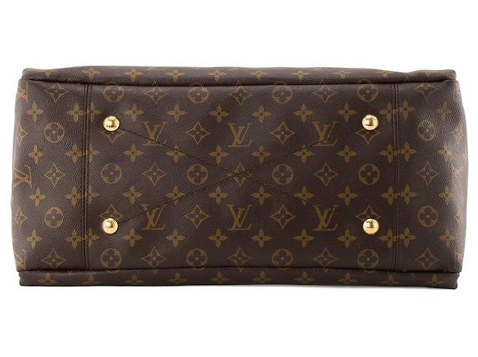 LOUIS VUITTON - Borsa tote Artsy MM Louis Vuitton in tela monogram coated Marrone - vista 4
