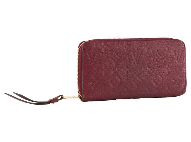 LOUIS VUITTON - Cartera Zippy Louis Vuitton en cuero empreinte bordeaux Burdeos - vista 2