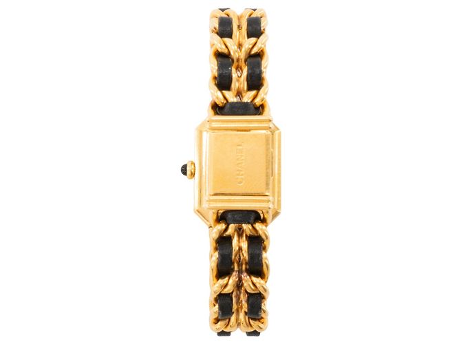 CHANEL - Orologio Première Chanel placcato oro e pelle nera (S) Nero - vista 2