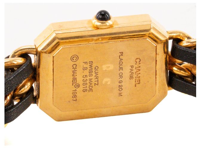 CHANEL - Orologio Première Chanel placcato oro e pelle nera (S) Nero - vista 3