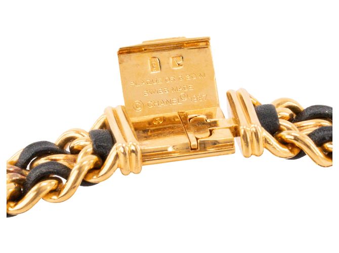 CHANEL - Orologio Première Chanel placcato oro e pelle nera (S) Nero - vista 4