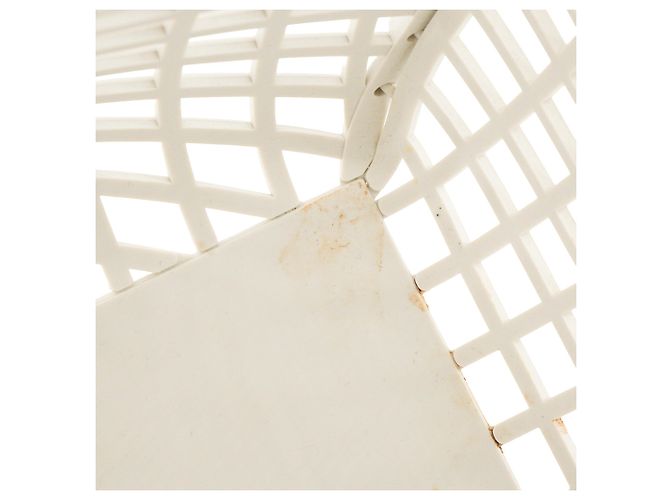 FENDI - Fendi Basket Shopper-Bag aus weißem PVC und braunem Leder - Ansicht 10