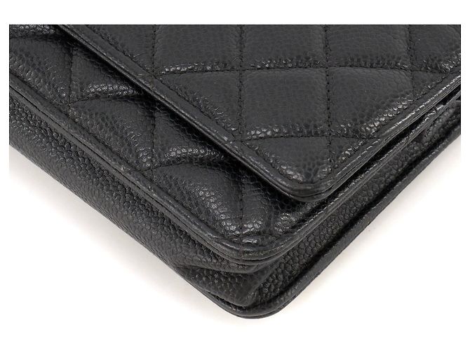 CHANEL - Borsa a tracolla Wallet On Chain Classic/Timeless Chanel in pelle caviar nera Nero - vista 6