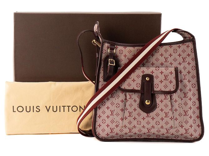 LOUIS VUITTON - Sac à bandoulière Mary Kate Louis Vuitton en toile monogrammée bordeaux Dark red - view 11