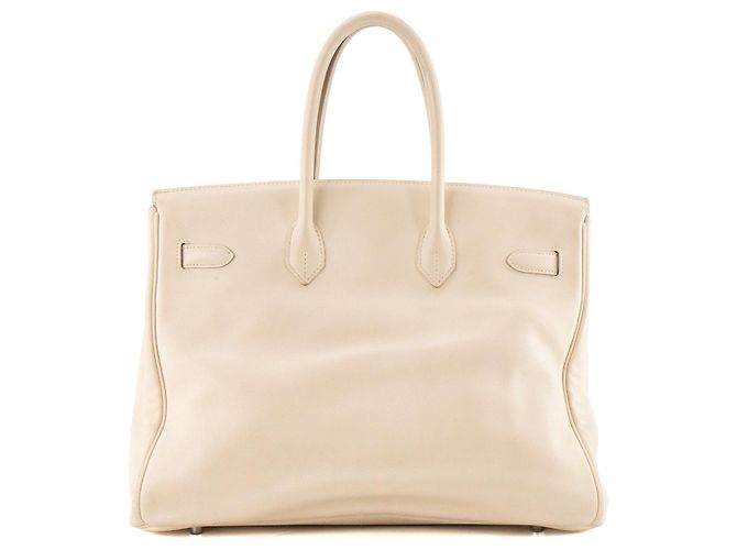 HERMÈS - Borsa a mano Hermès Birkin 35 in pelle Swift craie beige - vista 3