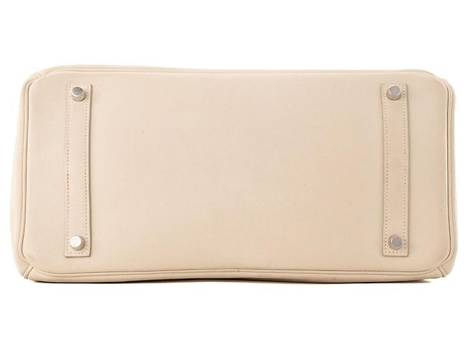 HERMÈS - Borsa a mano Hermès Birkin 35 in pelle Swift craie beige - vista 4