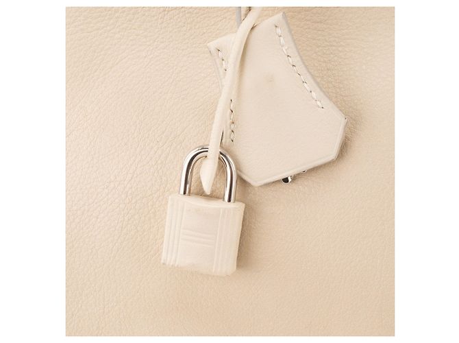HERMÈS - Borsa a mano Hermès Birkin 35 in pelle Swift craie beige - vista 6
