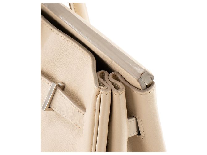 HERMÈS - Borsa a mano Hermès Birkin 35 in pelle Swift craie beige - vista 8