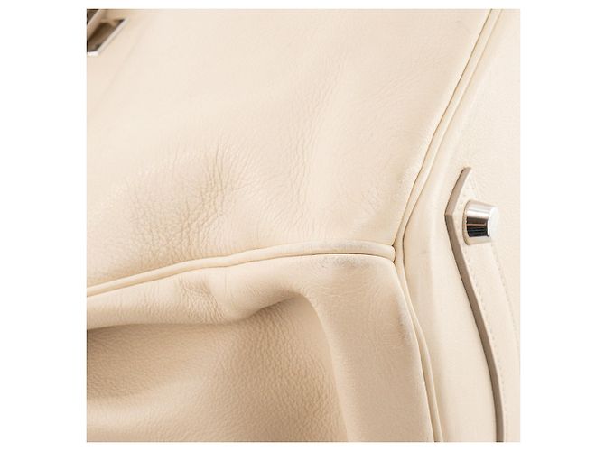 HERMÈS - Borsa a mano Hermès Birkin 35 in pelle Swift craie beige - vista 9