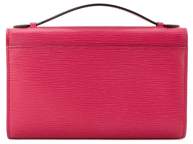 LOUIS VUITTON - Borsa a tracolla Louis Vuitton Clery in pelle epi rosa - vista 3