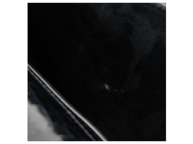 Autre Marque SAINT LAURENT - Borsa a tracolla Saint Laurent Sunset in pelle goffrata croc nero - vista 10
