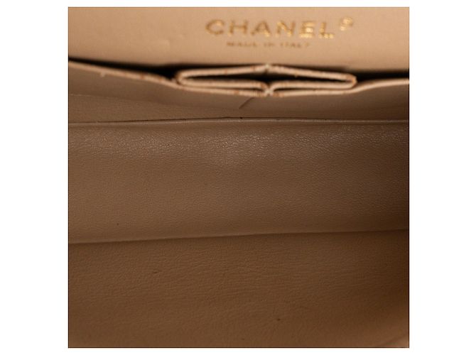 CHANEL - Borsa a tracolla Classique/Timeless Coco Sailor Chanel in tela beige e rossa edizione limitata - vista 8