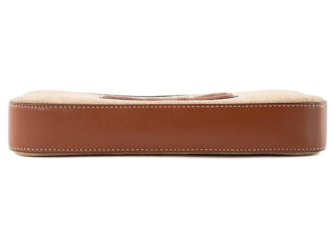 Céline CELINE - Borsa a tracolla Triomphe Camera in tela e pelle tan marrone - vista 4