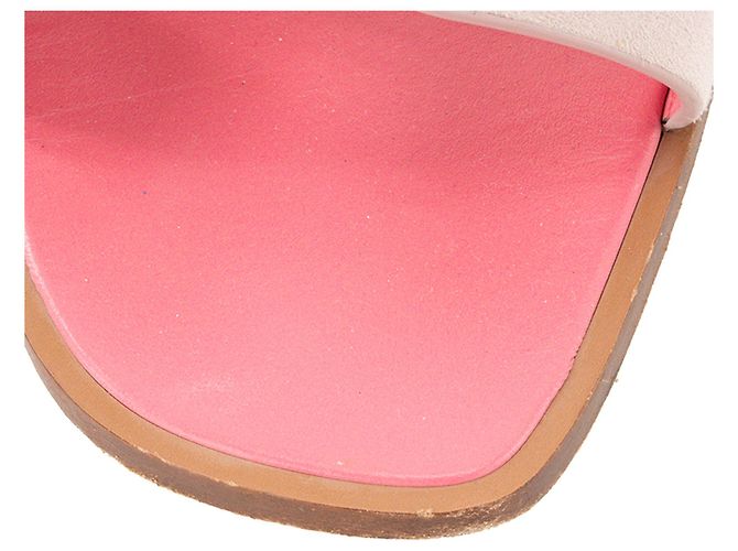 HERMÈS - Sandali Oran Hermès in camoscio e pelle rosa (T38) - vista 6