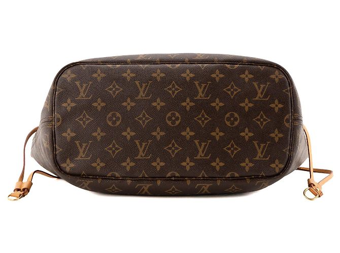 LOUIS VUITTON - Borsa tote Louis Vuitton Neverfull MM in canvas monogram Marrone - vista 4