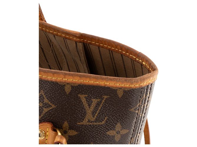 LOUIS VUITTON - Borsa tote Louis Vuitton Neverfull MM in canvas monogram Marrone - vista 7