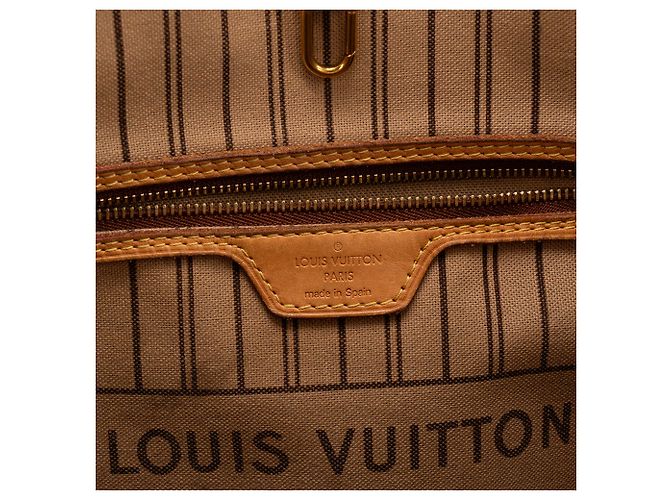 LOUIS VUITTON - Borsa tote Louis Vuitton Neverfull MM in canvas monogram Marrone - vista 9