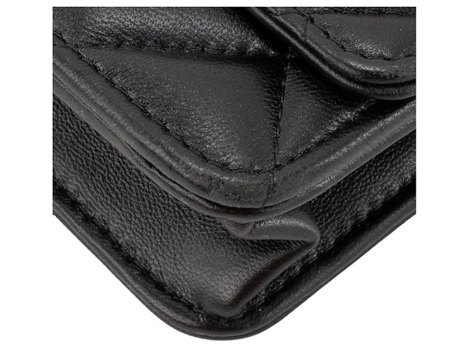 CHANEL - Borsa a tracolla Wallet On Chain 19 in pelle liscia nera Nero - vista 6