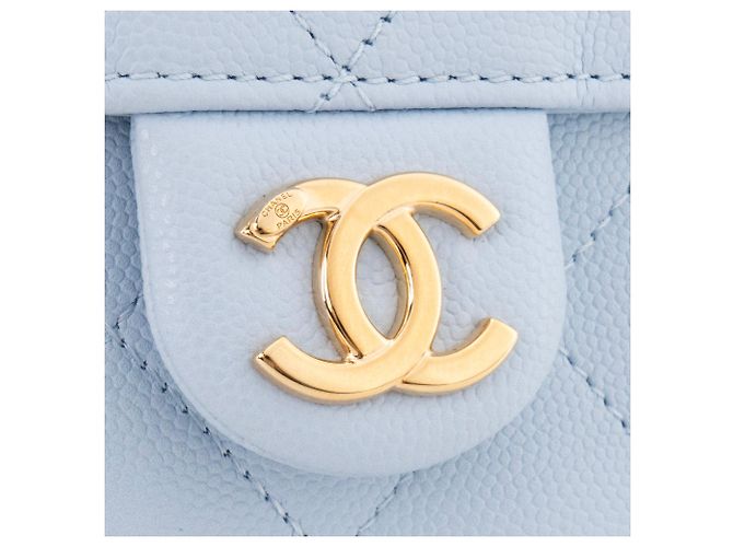 CHANEL - Borsa a tracolla Chanel 25 small in pelle light blue - vista 6