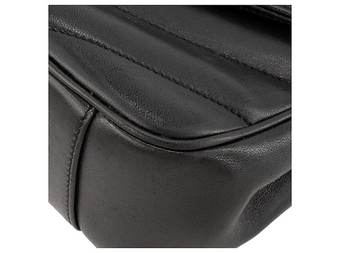 Autre Marque SAINT LAURENT - Borsa a tracolla Loulou medium Saint Laurent in pelle liscia nera Nero - vista 6