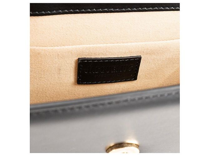 JACQUEMUS - Borsa a tracolla Le Grand Chiquito Jacquemus in pelle nera Nero - vista 7