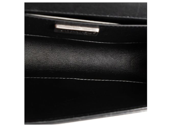 CHANEL - Borsa a tracolla mini Chanel Boy in pelle esotica galuchat e pelle liscia nera Nero - vista 8