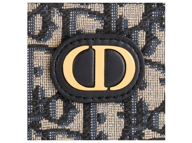 Autre Marque DIOR - Borsa a tracolla 30 Montaigne Pouch Dior in tela Dior Oblique blu navy e beige - vista 5