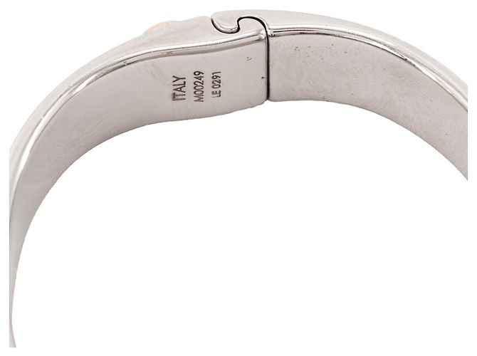 LOUIS VUITTON - Bracciale Louis Vuitton Nanogram in metallo argentato (S) Metallico - vista 4
