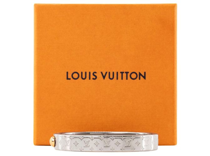 LOUIS VUITTON - Bracciale Louis Vuitton Nanogram in metallo argentato (S) Metallico - vista 5