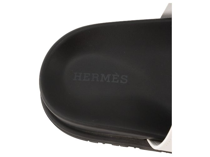 HERMÈS - Sandali Chypre Hermès in pelle liscia bianca (T36,5) Bianco - vista 7