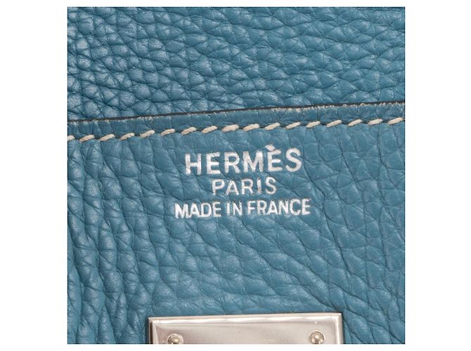 HERMÈS - Borsa a mano Hermès Birkin 35 in pelle clémence bleu jean Blu - vista 11