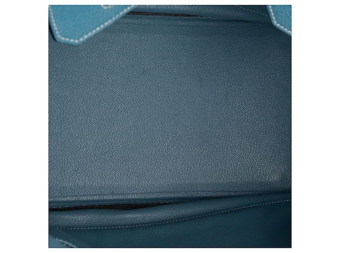 HERMÈS - Borsa a mano Hermès Birkin 35 in pelle clémence bleu jean Blu - vista 12