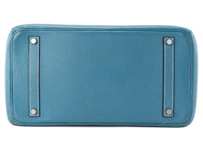 HERMÈS - Borsa a mano Hermès Birkin 35 in pelle clémence bleu jean Blu - vista 4