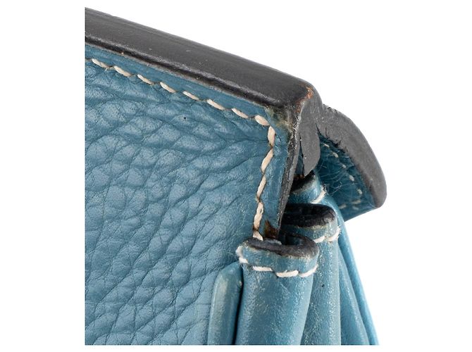 HERMÈS - Borsa a mano Hermès Birkin 35 in pelle clémence bleu jean Blu - vista 8
