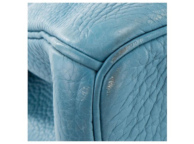 HERMÈS - Borsa a mano Hermès Birkin 35 in pelle clémence bleu jean Blu - vista 9