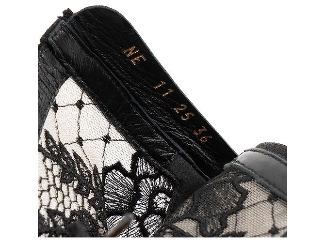 Autre Marque DIOR - Stivaletti con tacco Naughtily-D Dior in rete trasparente e camoscio nero (T36) - vista 7