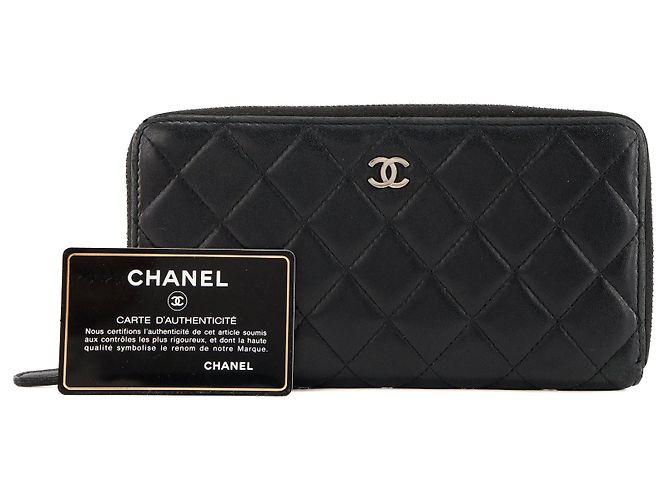 CHANEL - Portafoglio lungo Classic/Timeless in pelle liscia nera Nero - vista 10