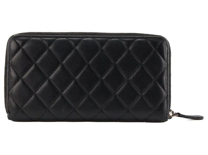 CHANEL - Portafoglio lungo Classic/Timeless in pelle liscia nera Nero - vista 2