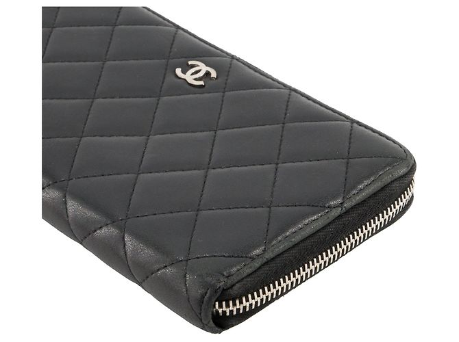 CHANEL - Portafoglio lungo Classic/Timeless in pelle liscia nera Nero - vista 6