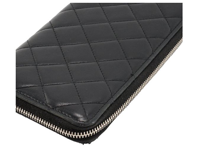 CHANEL - Portafoglio lungo Classic/Timeless in pelle liscia nera Nero - vista 7