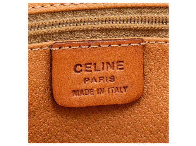 CÉLINE - Pochette Celine en toile enduite macadam marron vintage Brown - view 8