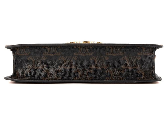 Céline CELINE - Borsa a tracolla Margo Celine in tela rivestita e pelle tan Marrone - vista 4