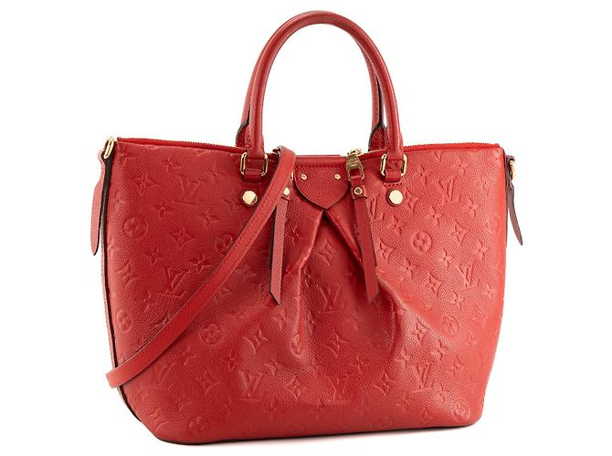 LOUIS VUITTON - Borsa a tracolla Mazarine Louis Vuitton in pelle empreinte rossa Rosso - vista 2