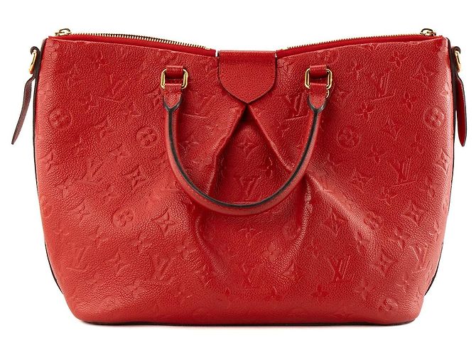 LOUIS VUITTON - Borsa a tracolla Mazarine Louis Vuitton in pelle empreinte rossa Rosso - vista 3