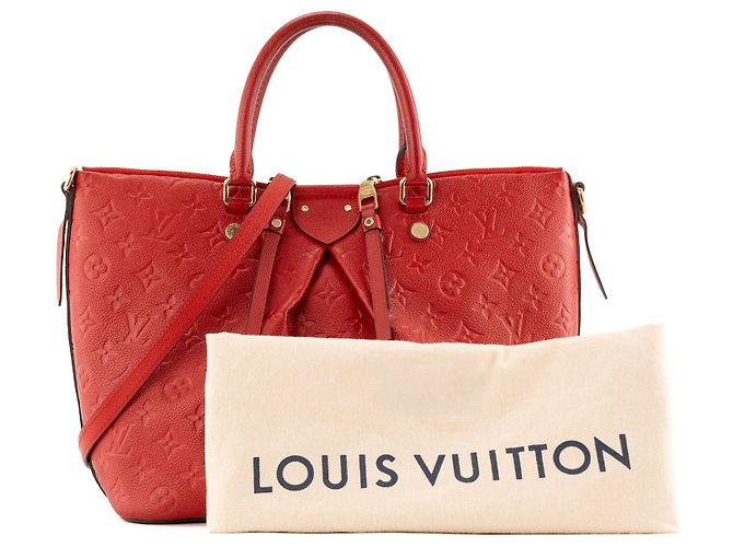 LOUIS VUITTON - Borsa a tracolla Mazarine Louis Vuitton in pelle empreinte rossa Rosso - vista 9