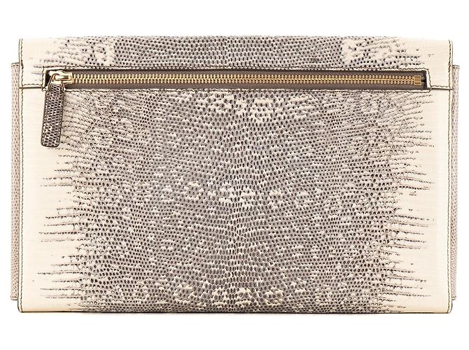 GIVENCHY - Cartera Givenchy en piel exótica de pitón marrón y beige Castaño - vista 3