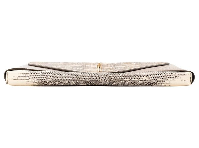 GIVENCHY - Cartera Givenchy en piel exótica de pitón marrón y beige Castaño - vista 4