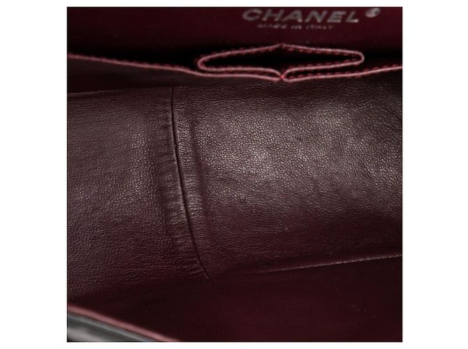CHANEL - Borsa a tracolla 2.55 Jumbo Chanel in pelle stropicciata nera Nero - vista 8