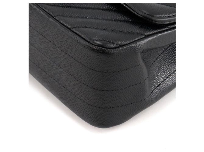 CHANEL - Borsa a tracolla Classique/Timeless Mini Square Chanel in pelle caviar nera Nero - vista 6